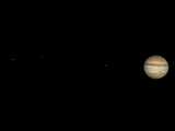 Jupiter and 3 moons, 10/29/2010