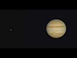 Movie of Jupiter and its moon Io over 2 hour period, 10/29/2010